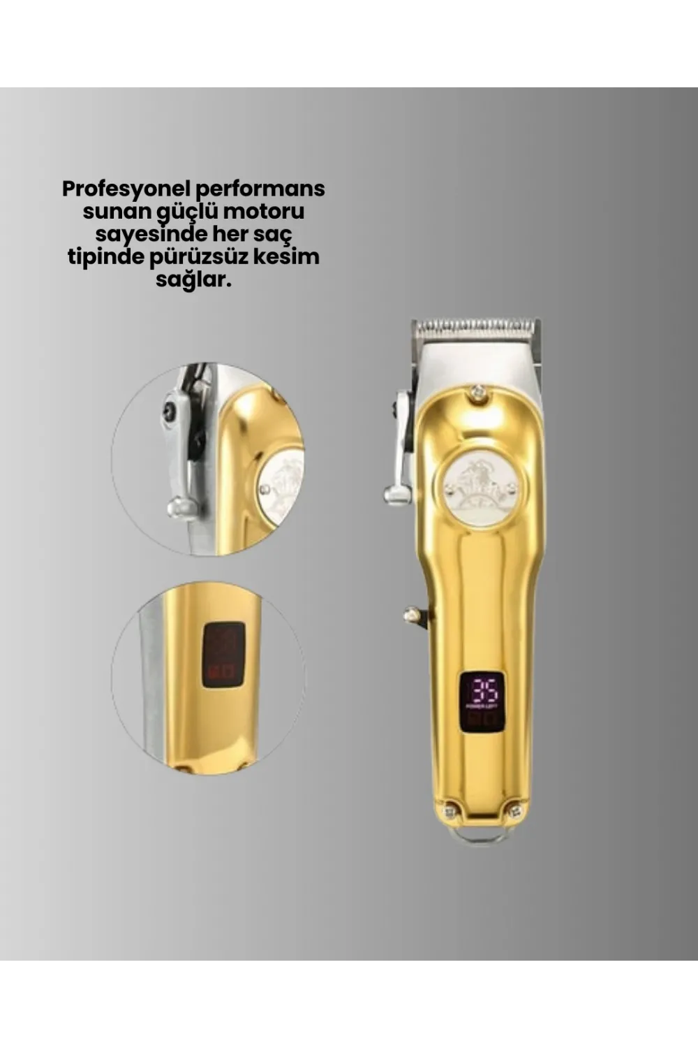Güçlü Motorlu Lcd Ekranlı Şarjlı Tıraş Ve Şekillendirme Makinesi