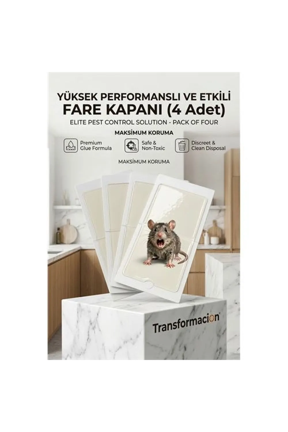 Güçlü Yapışkanlı Fare Kapanı Seti - 4 Adet 712893