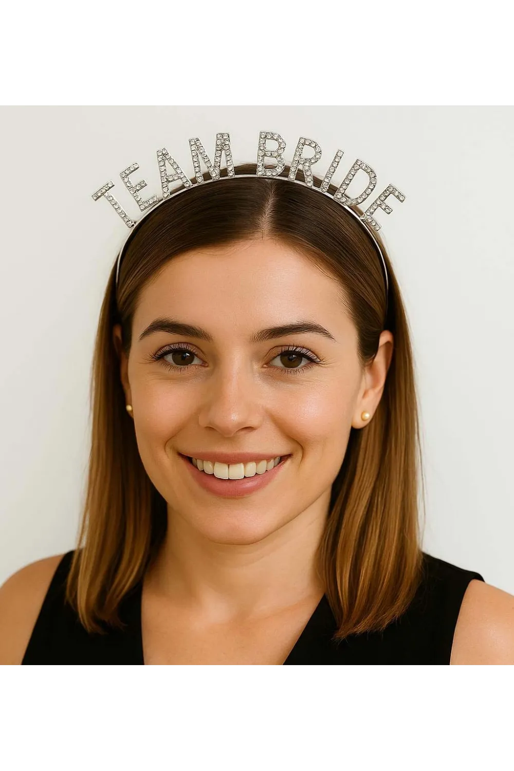 Gümüş Renk Team Bride Taç Plastik – Gelin ve Nedime Tacı