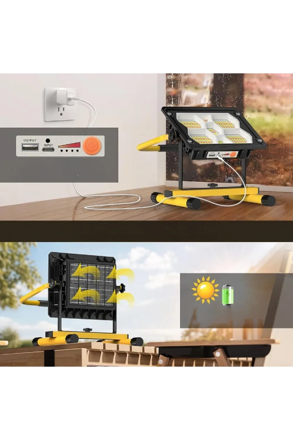 Güneş Enerjili 400 Ledli Powerbank Projektör