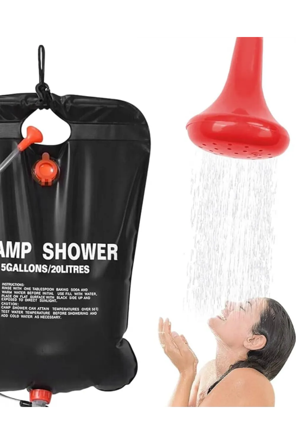 Güneş Enerjili Dış Mekan Duşu 20 Litre Dayanıklı Pvc Kamp Duş Sistemi