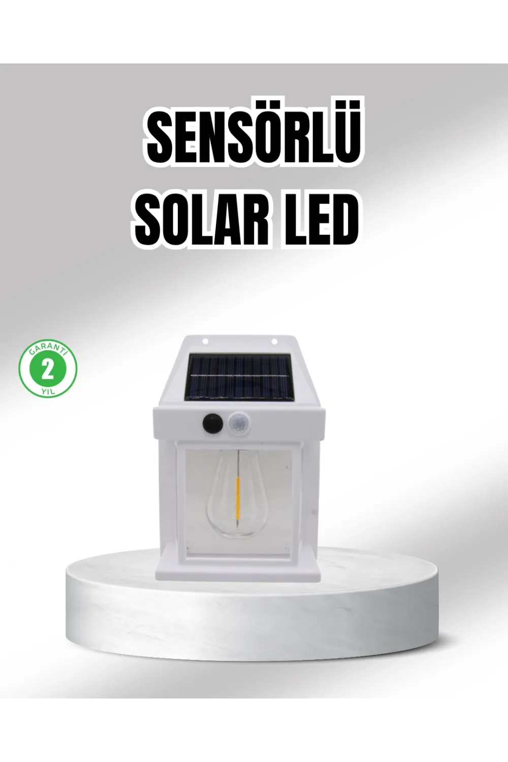 Güneş Enerjili Dış Mekan Sensörlü Duvar Lambası Ip65 Su Geçirmez