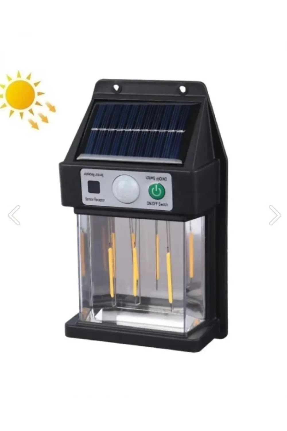 Güneş Enerjili Hareket Sensörlü Duvar Lambası