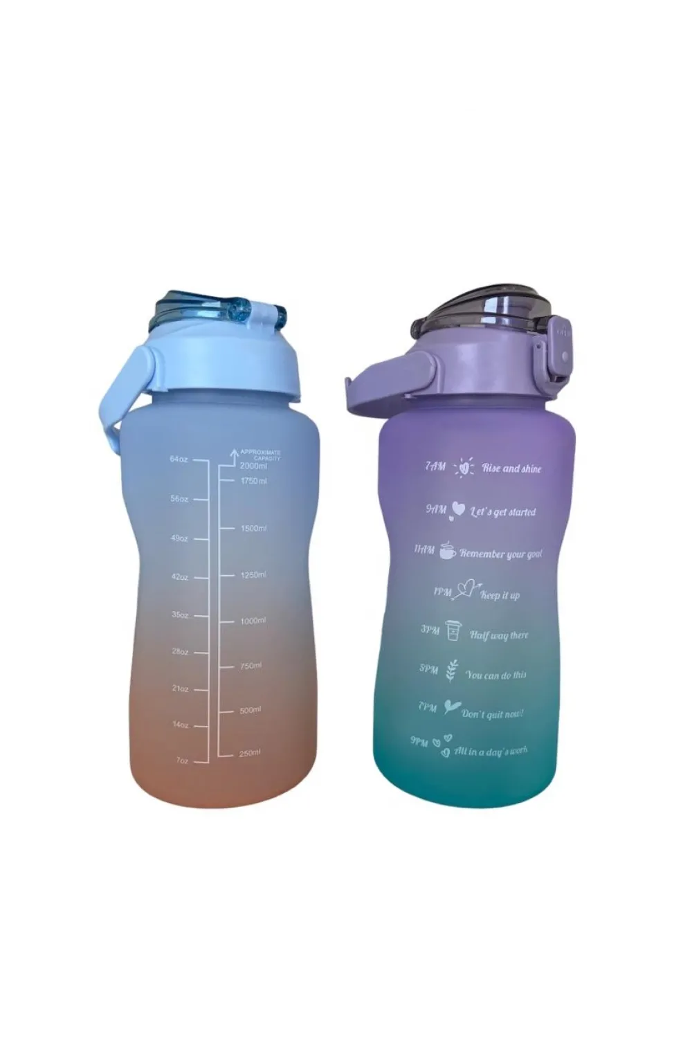 Günlük Motivasyon Su Matarası 2 Litre