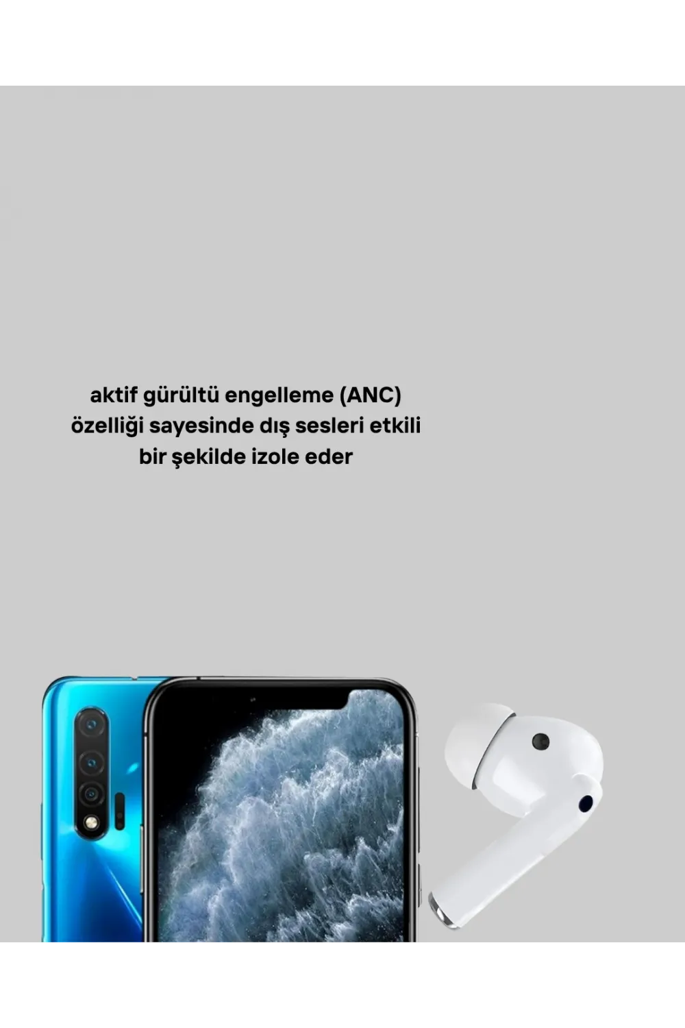 Gürültü Engelleme Özellikli Kablosuz Bluetooth Kulaklık –  Type-c Hızlı Şarj