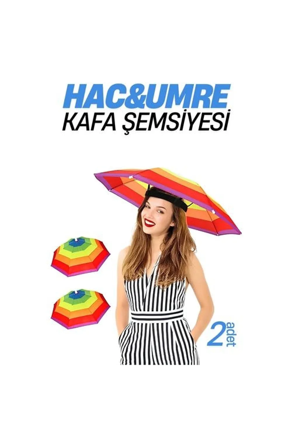 Hac Umre Kafa Şemsiyesi Güneş Koruma Şemsiyesi 2 adet 716266