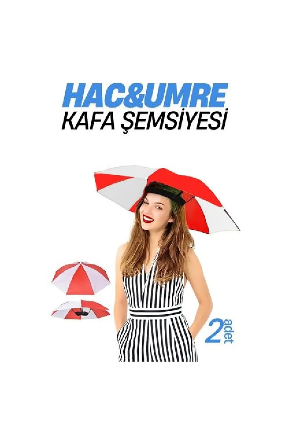Hac Umre Kafa Şemsiyesi Güneş Koruma Şemsiyesi 2 adet 721726