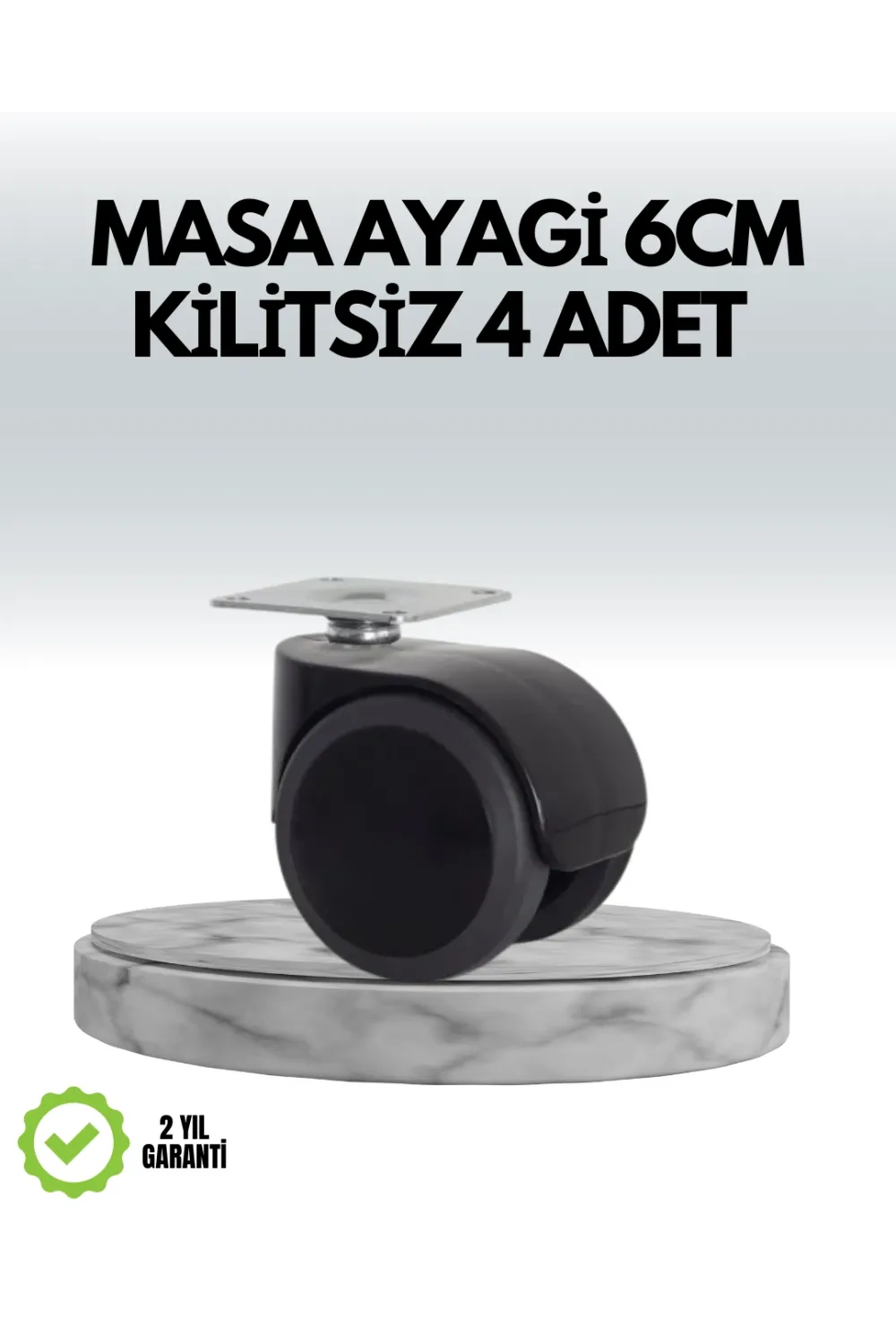 Halı Ve Beton Uyumlu Kilitsiz Mobilya Tekerleği 4’lü