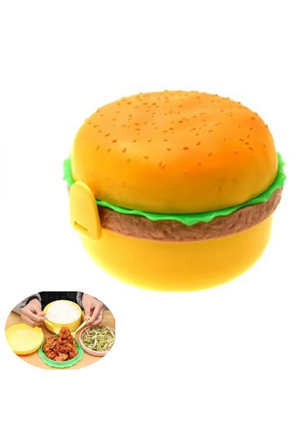 Hamburger Tasarımlı Beslenme Kabı