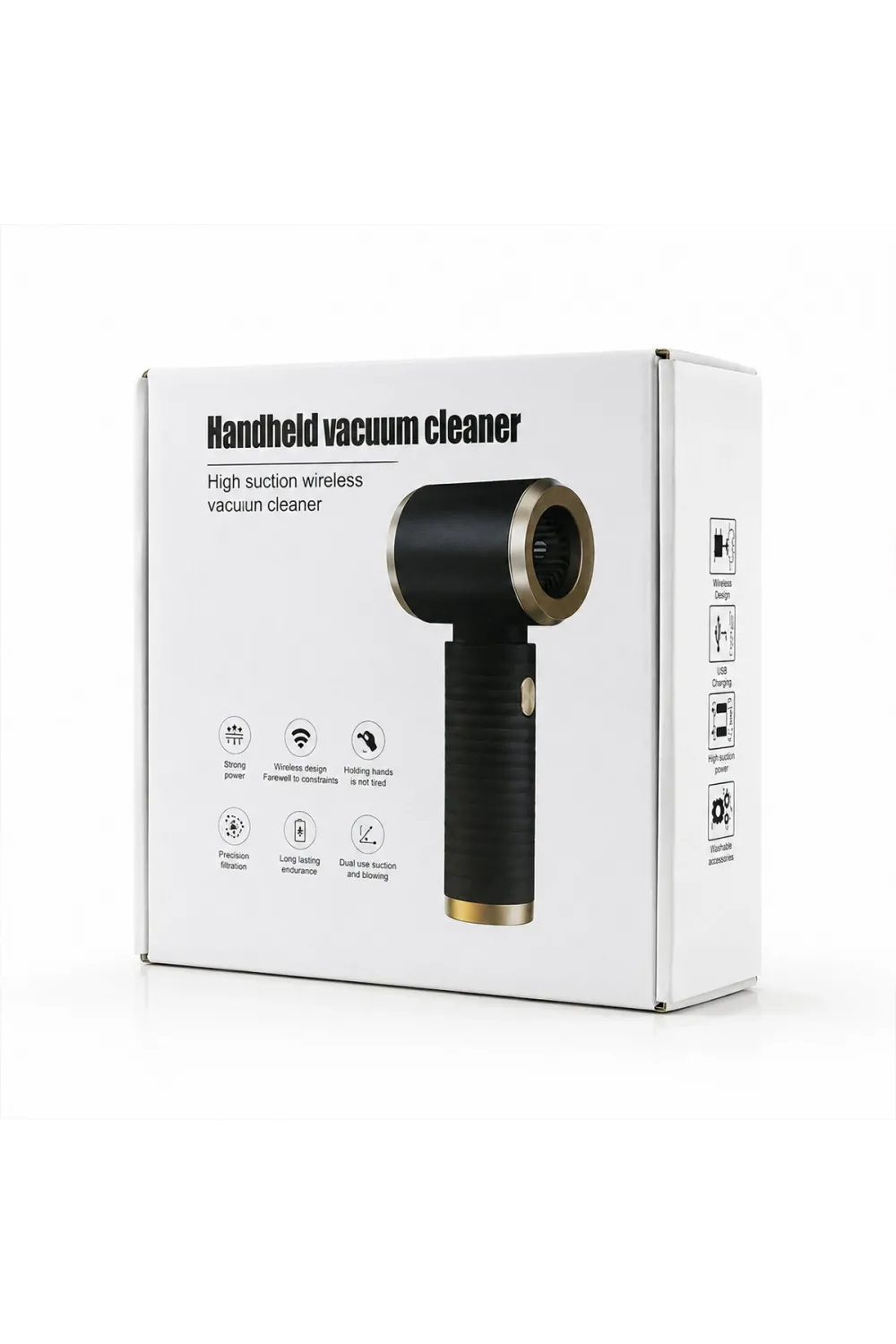 Handheld Vacuum Cleaner 2in1=çekme - Üfleme Oto - Araç - Ev El Tipi Süpürge Şarjlı Mini - Taşınabilir Kh-128