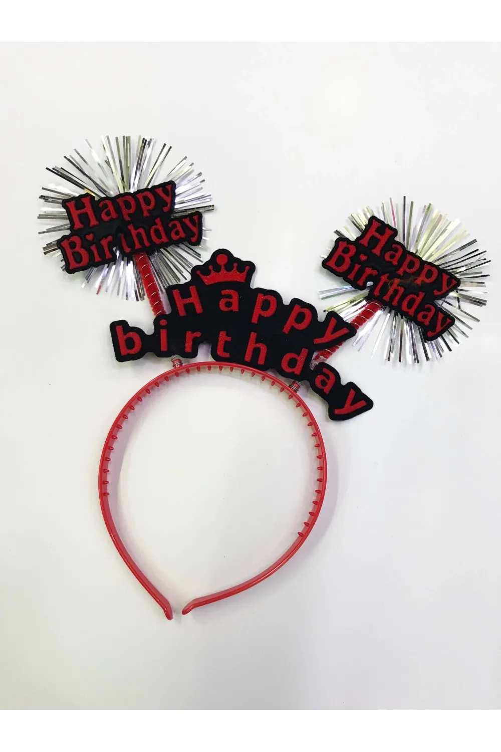 Happy Birthday Neon Renk Doğum Günü Tacı 12 Adet