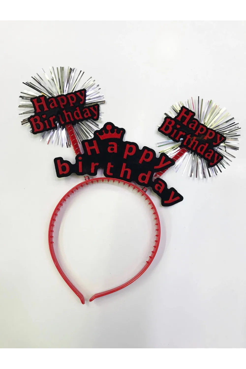 Happy Birthday Neon Renk Doğum Günü Tacı 12 Adet