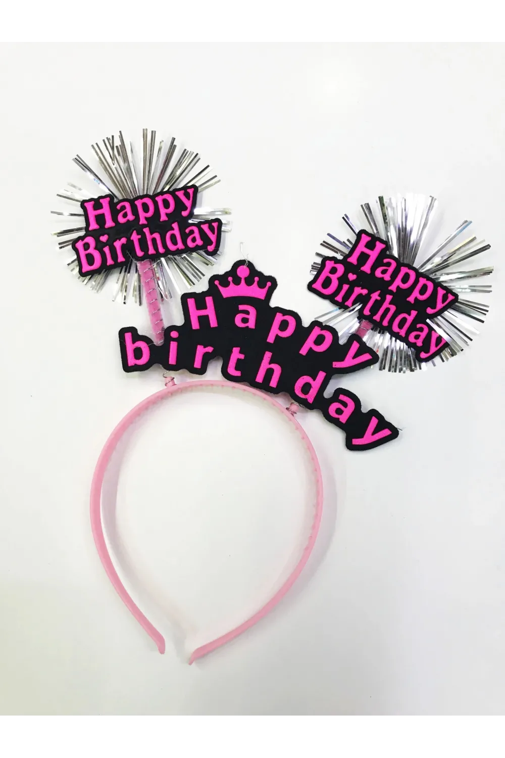 Happy Birthday Neon Renk Doğum Günü Tacı 12 Adet