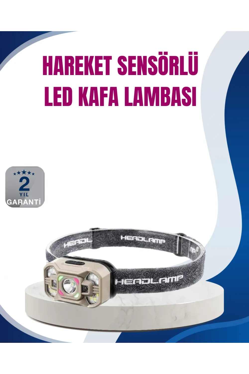 Hareket Sensörlü Led Far 45 Derece Ayarlı Şarj Edilebilir