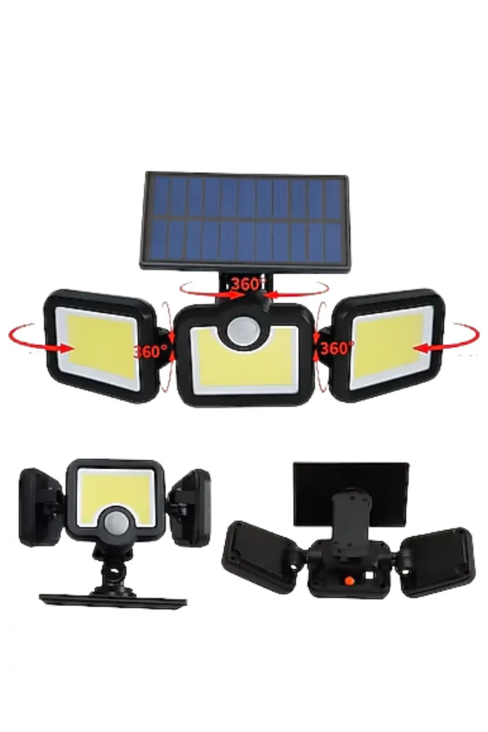 Hareket Sensörlü Solar Bahçe Lambası Güçlü Led Duvar Projektörü