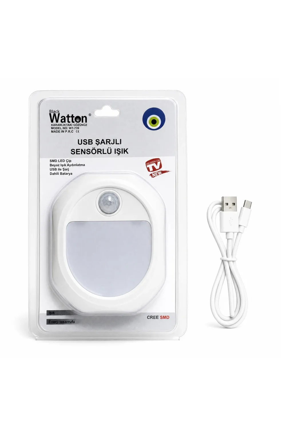 Hareket Sensörlü USB Şarjlı LED Lamba WT-739