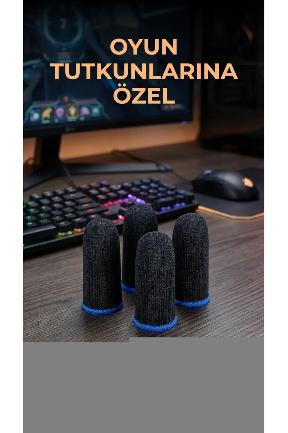 Hassas Kontrol İçin Dayanıklı Oyuncu Parmaklık Eldiven 4lü Set