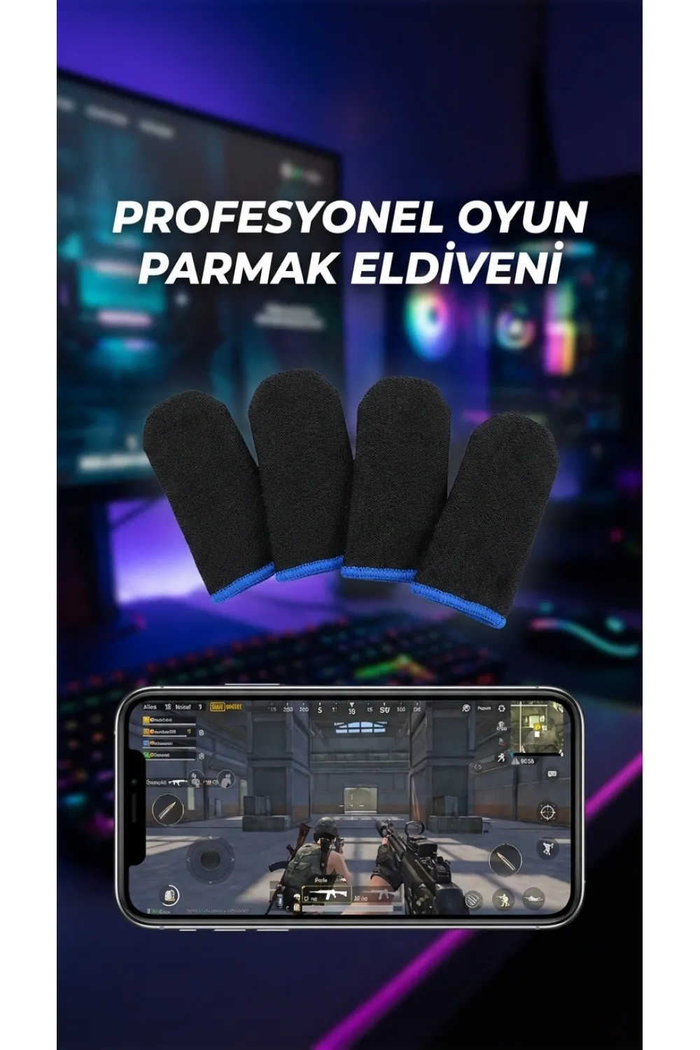 Hassas Kontrol Sunan Oyuncu Parmaklık Eldiven Seti 4lü