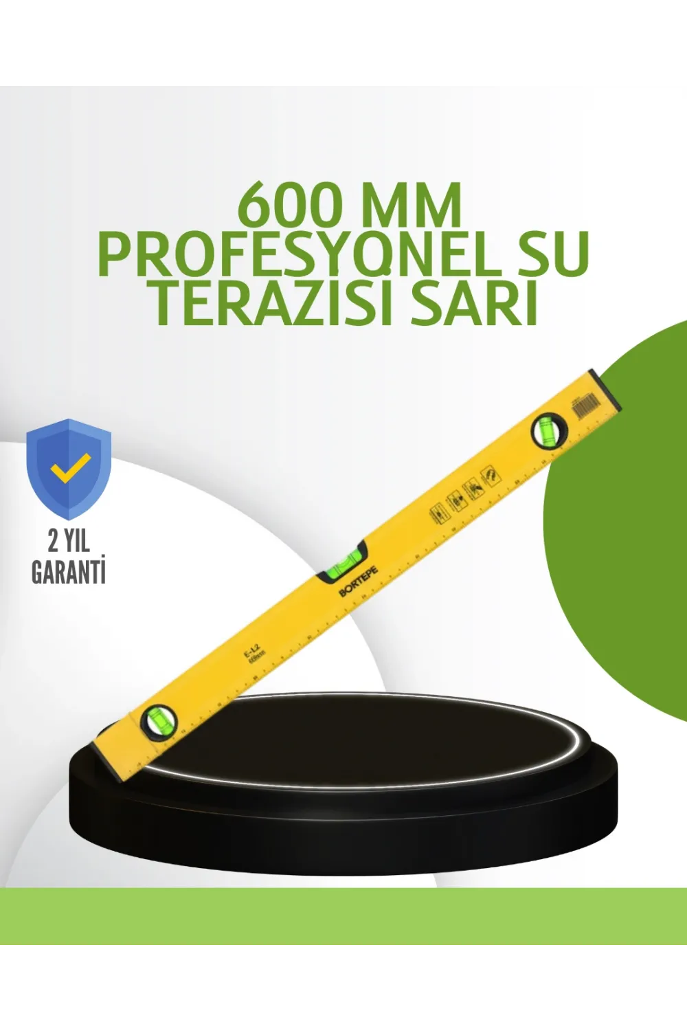 Hassas Ölçüm Sağlayan 600 Mm Sarı Su Terazisi