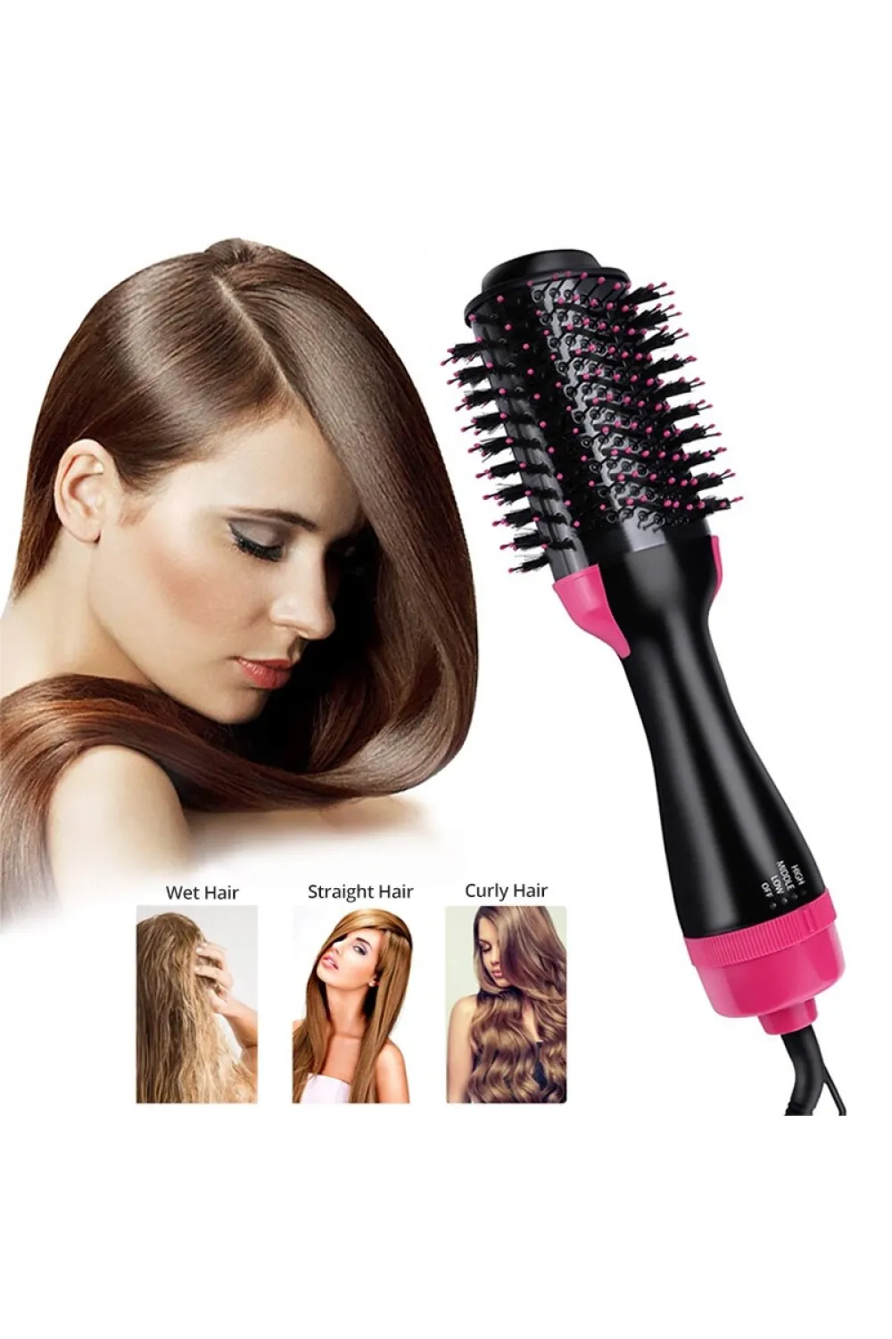 Hava Üflemeli Saç Kurutma Ve Şekillendirici Fırça