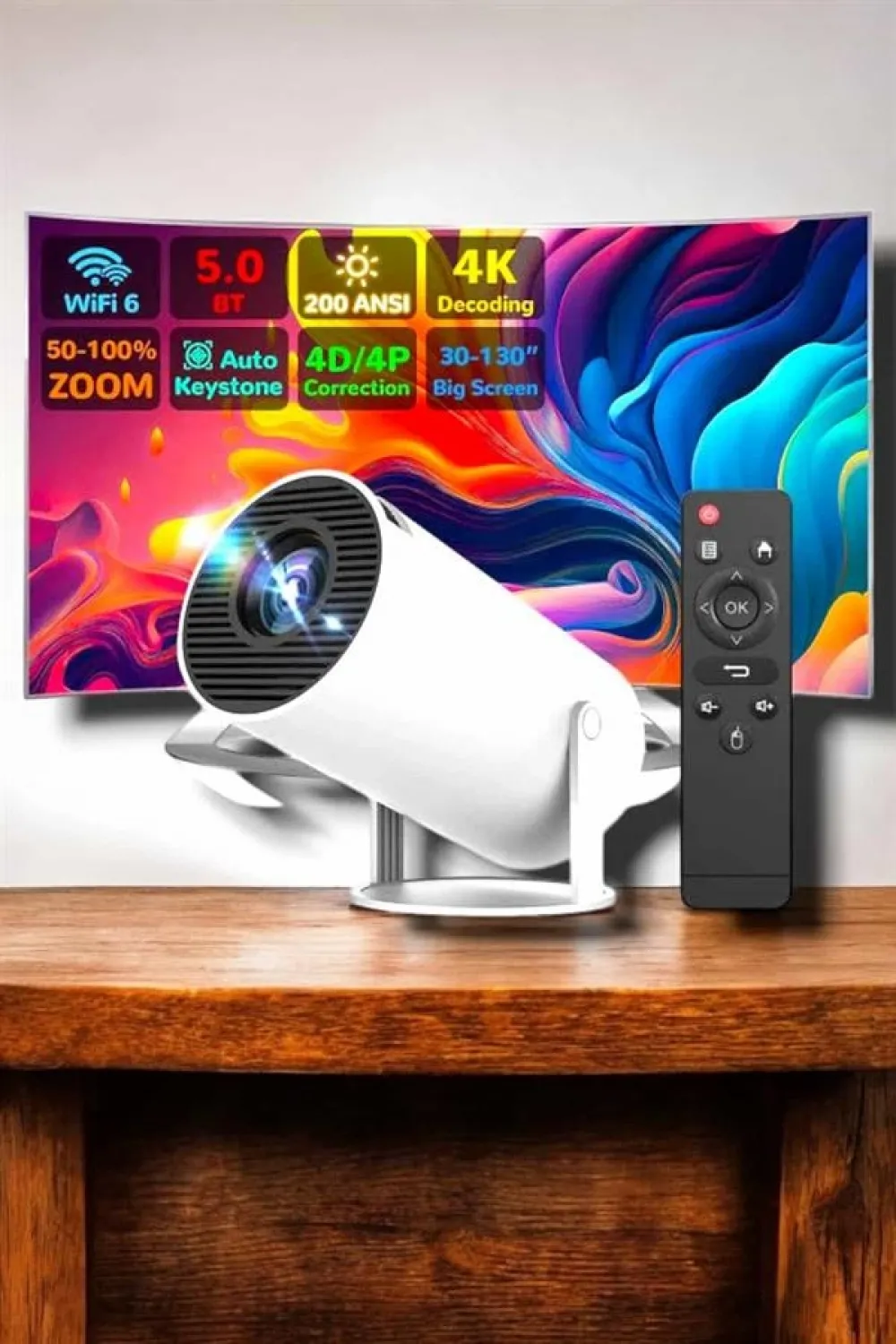 Hdmı Ve Full Hd Teknolojili 160 Ansı Lümen Kablosuz Projeksiyon