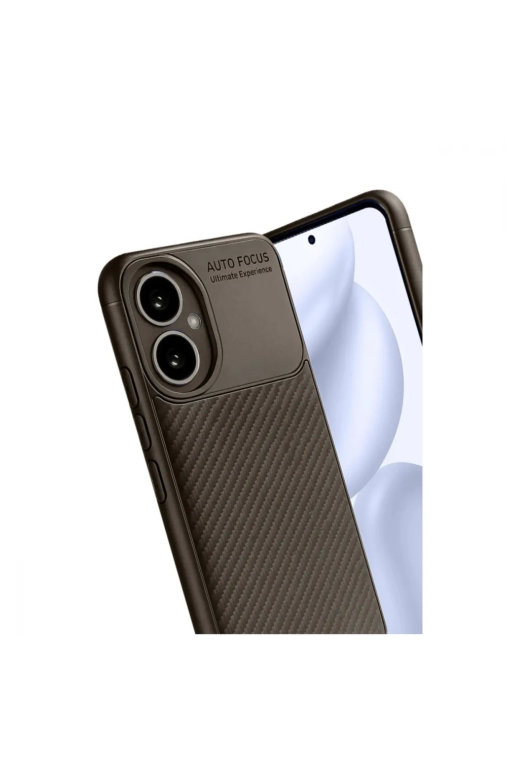 Honor 400 Kılıf Auto Focus Karbon Kapak - Kahverengi
