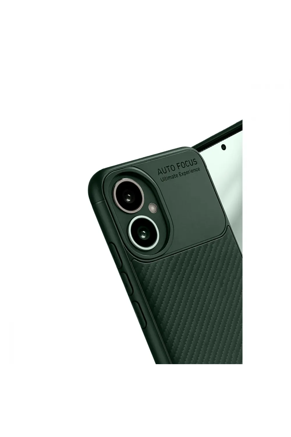 Honor 400 Kılıf Auto Focus Karbon Kapak - Koyu Yeşil