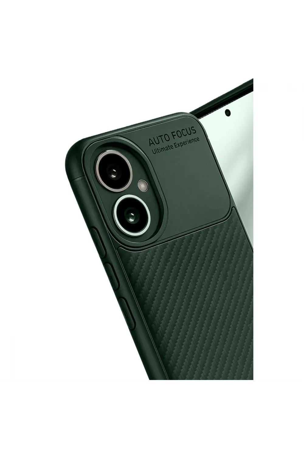 Honor 400 Kılıf Auto Focus Karbon Kapak - Koyu Yeşil