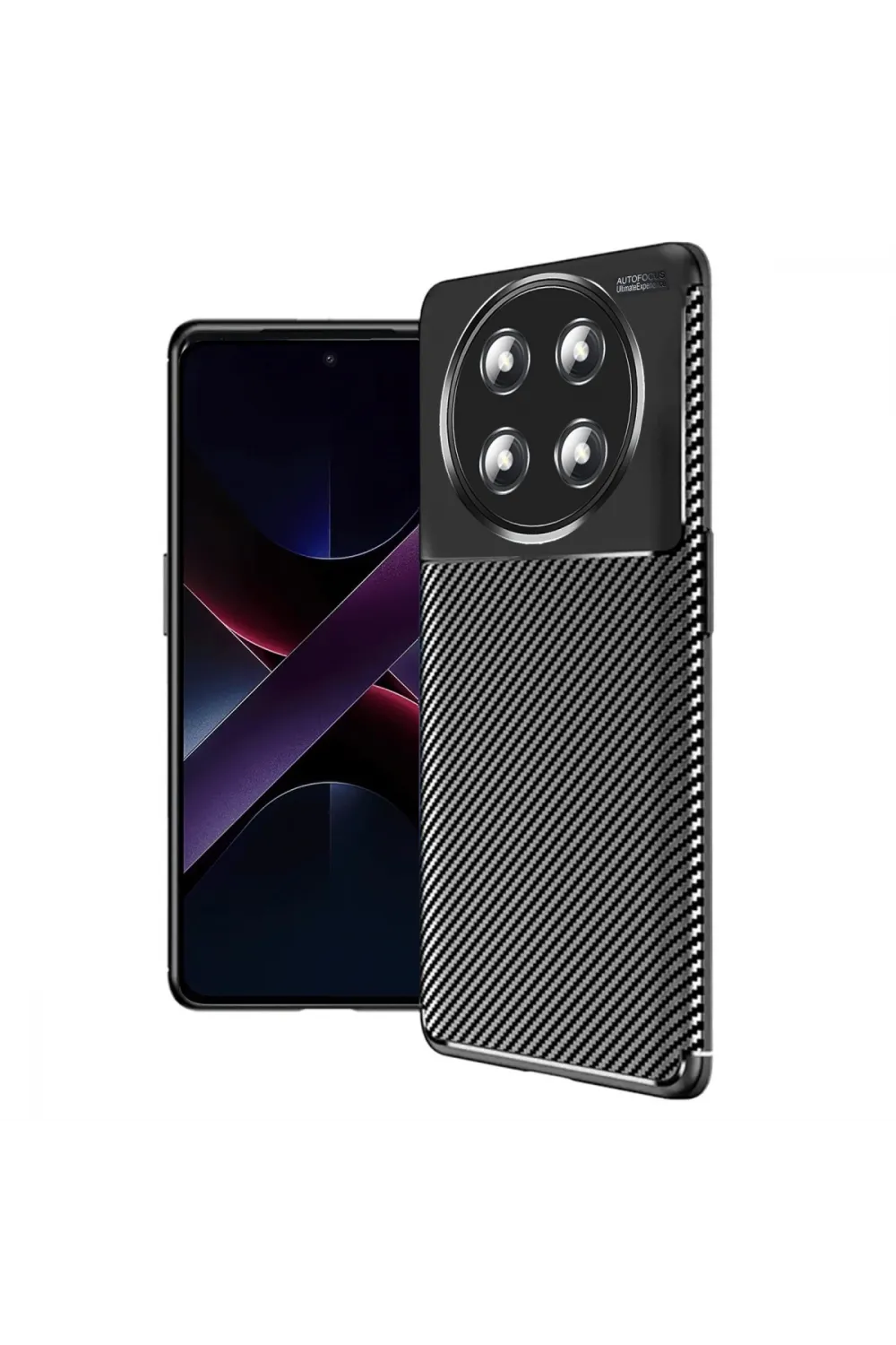 Honor Magic 7 Lite Kılıf Auto Focus Karbon Kapak - Siyah