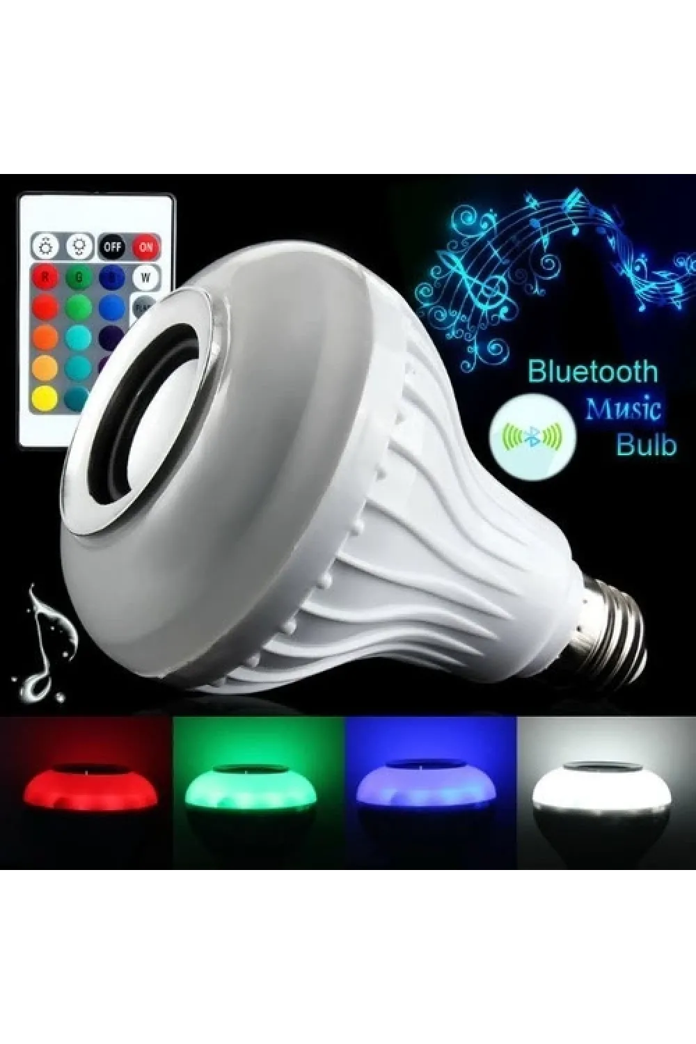 Hoparlör ve Led Lamba Uzaktan Kumandalı Ampül