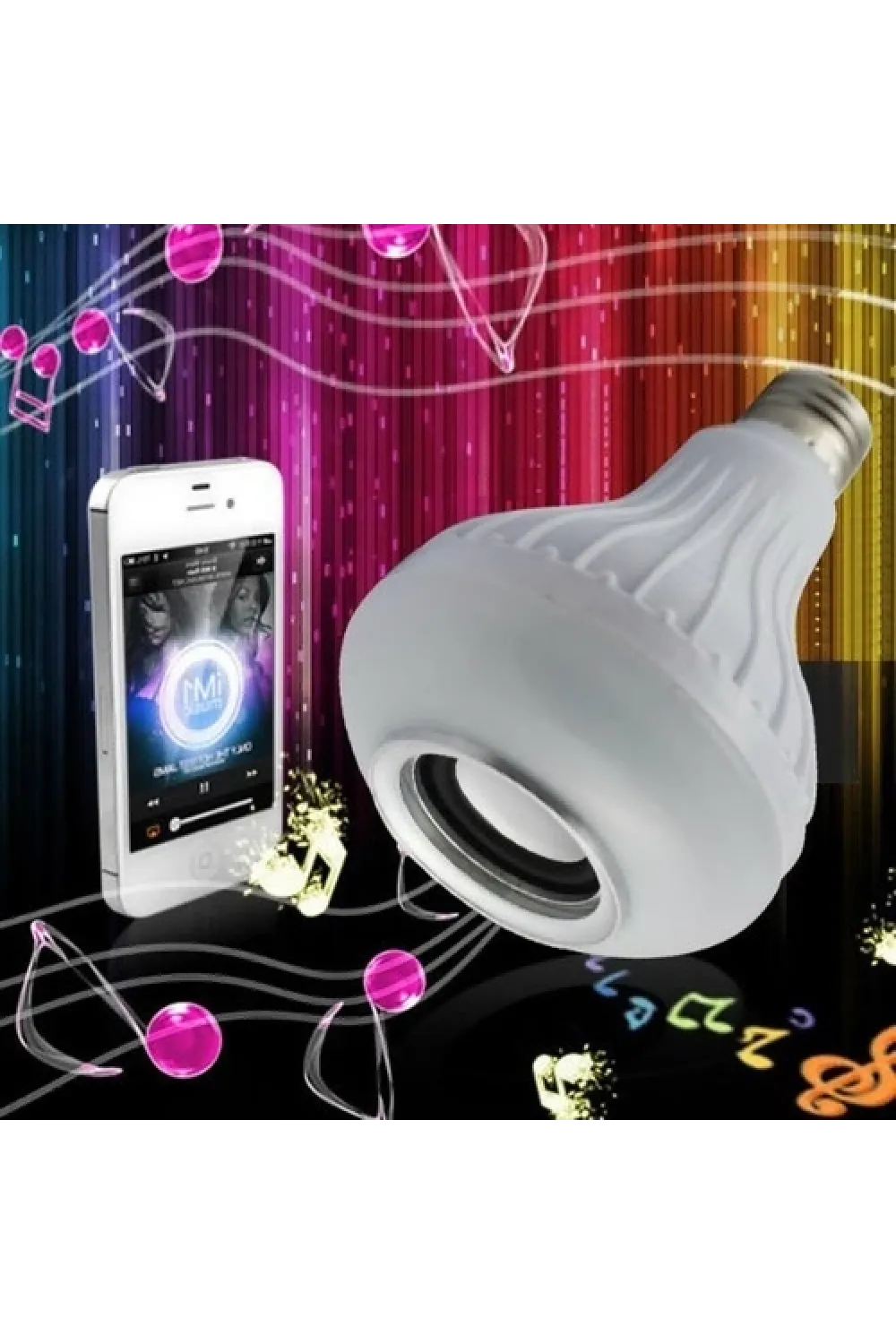 Hoparlör ve Led Lamba Uzaktan Kumandalı Ampül