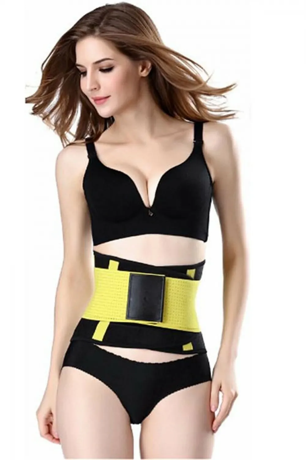 Hot Belt Termal Sauna Kemer Unisex Terletme Korsesi (sarısiyah)
