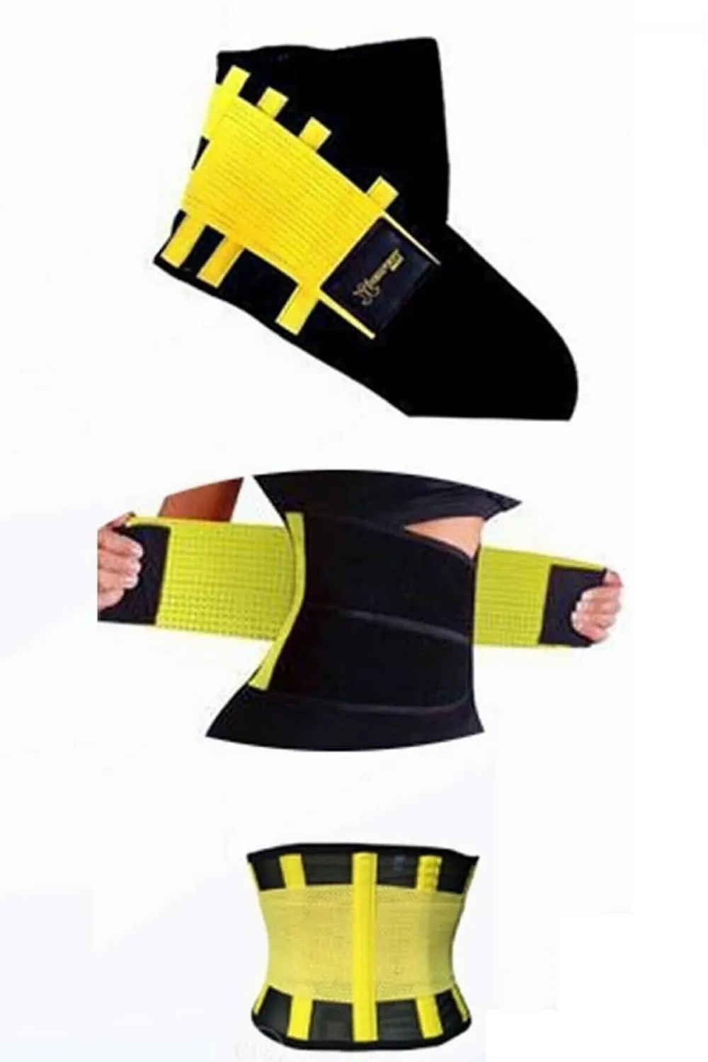 Hot Belt Termal Sauna Kemer Unisex Terletme Korsesi (sarısiyah)