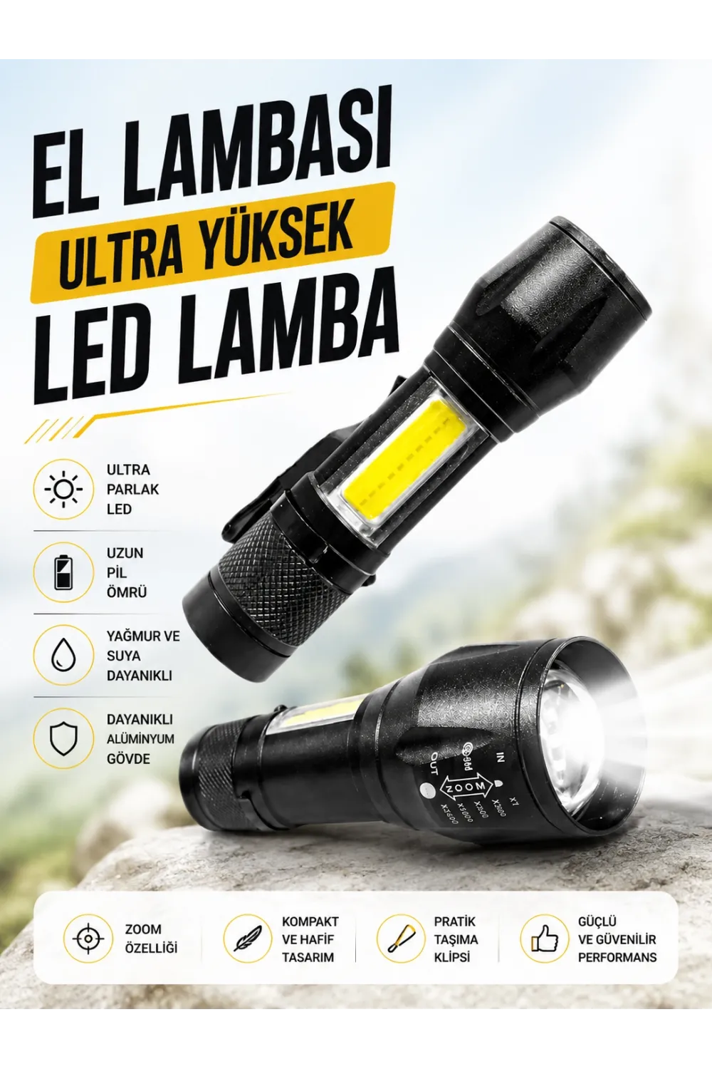 Hs-41 El Lambası Ultra Yüksek Led Lamba