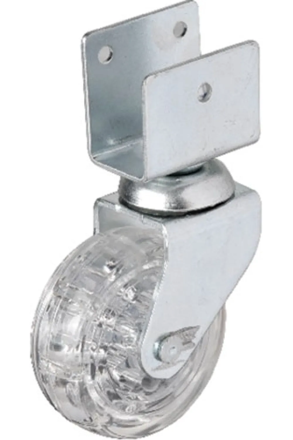 Hts 328 - 50x20 mm Şeffaf Makaralı Kısa U Tablalı Teker 4 Adet