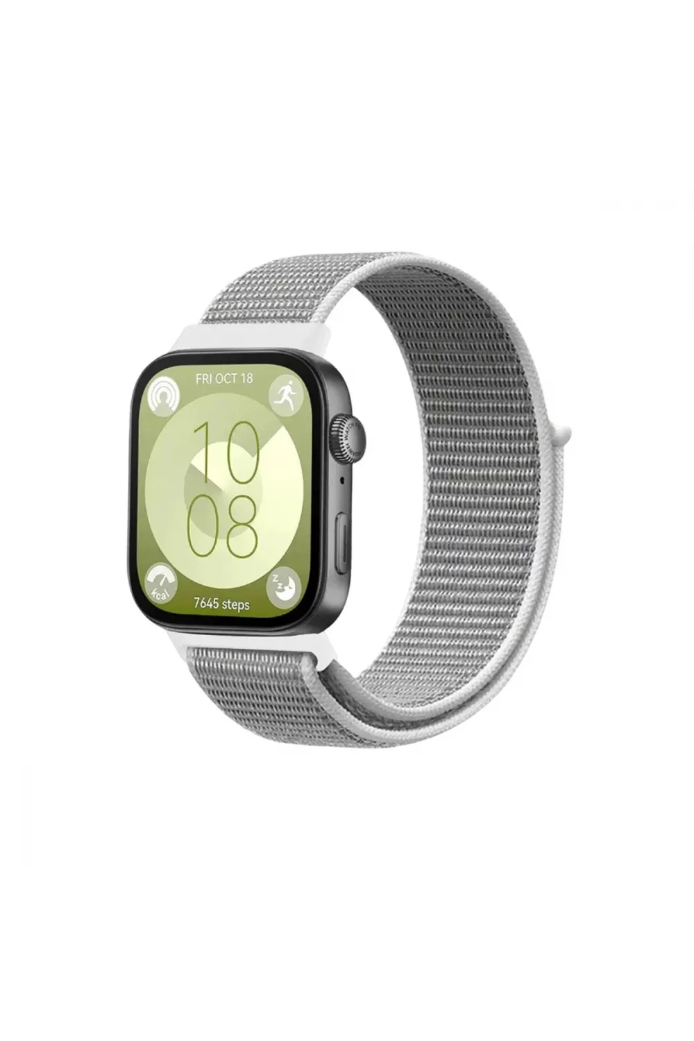 Huawei Fit 4 Hasırlı Cırtcırtlı Kordon (saat Değildir) - Beyaz