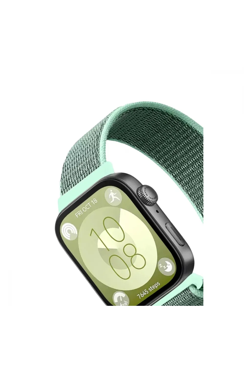 Huawei Fit 4 Hasırlı Cırtcırtlı Kordon (saat Değildir) - Turkuaz
