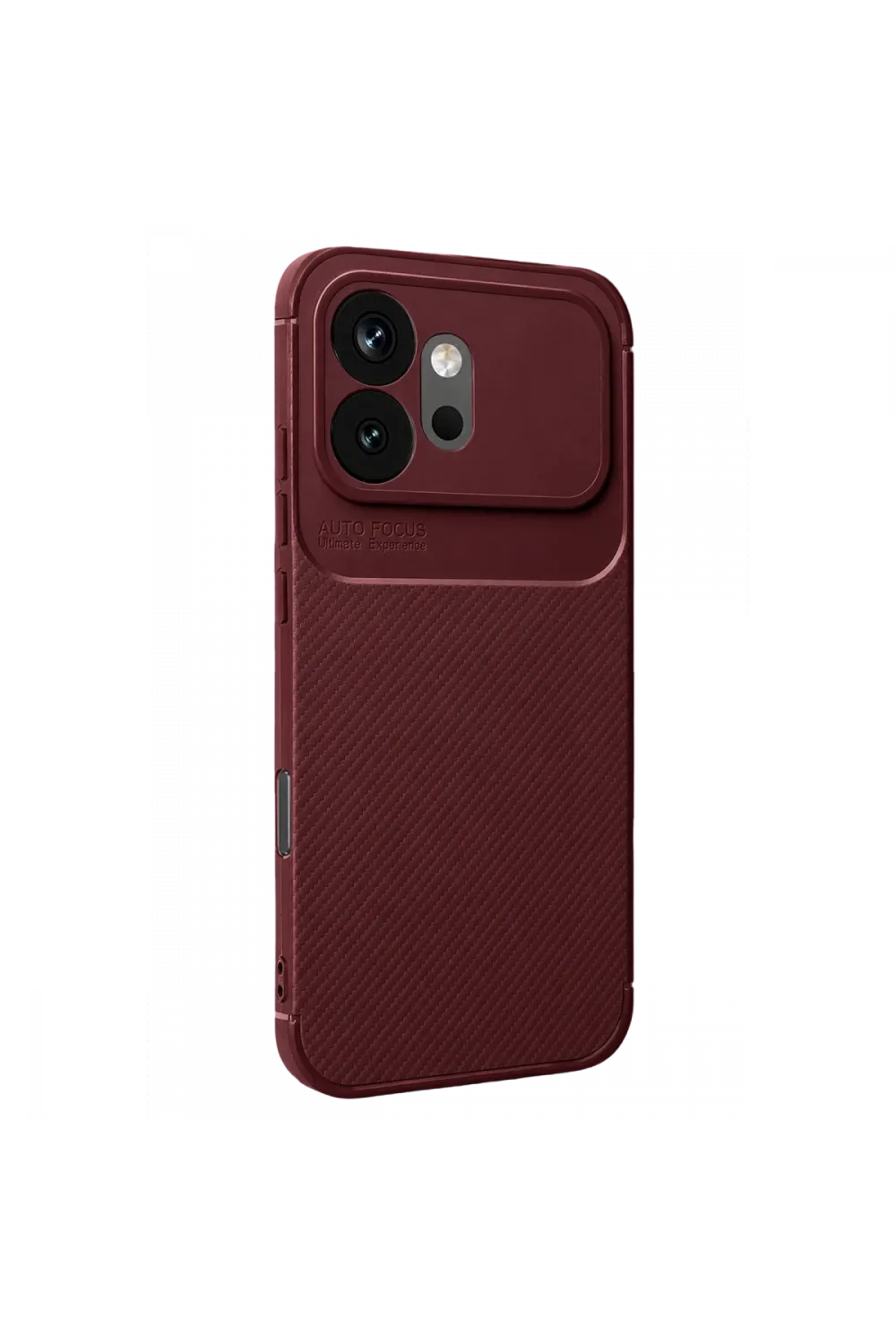 Huawei Honor 600 Auto Focus Karbon Kapak - Bordo