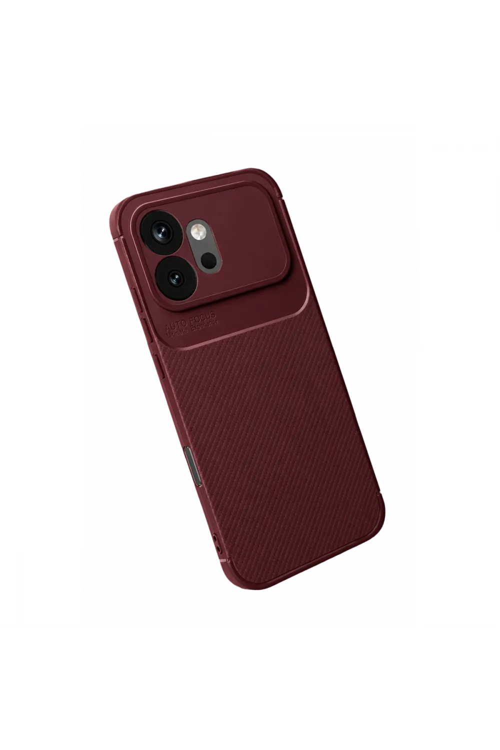 Huawei Honor 600 Auto Focus Karbon Kapak - Bordo