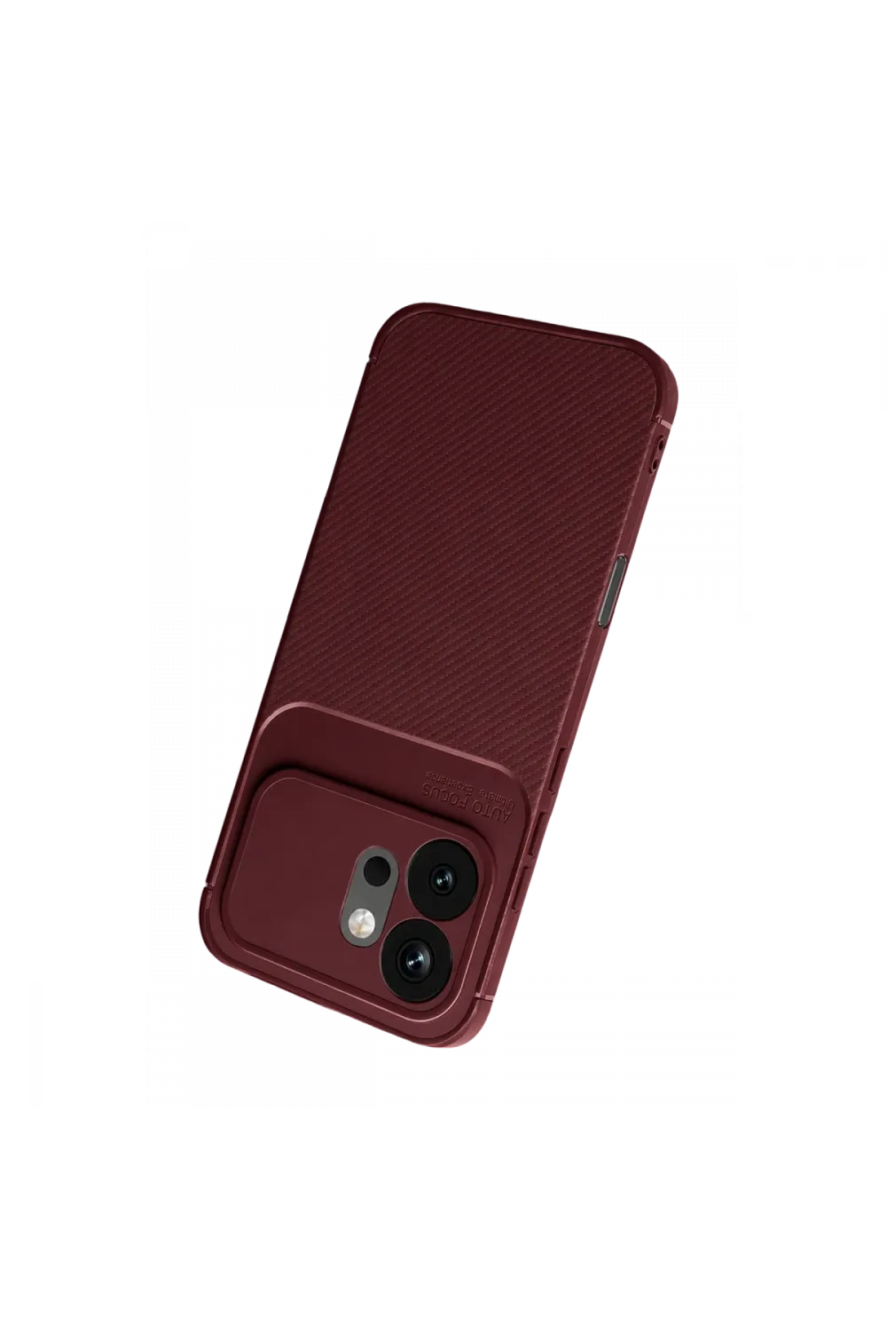 Huawei Honor 600 Auto Focus Karbon Kapak - Bordo