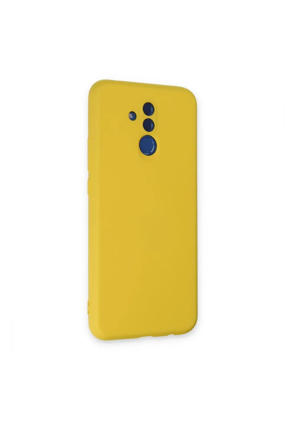 Huawei Mate 20 Lite Kılıf Nano İçi Kadife Silikon - Sarı
