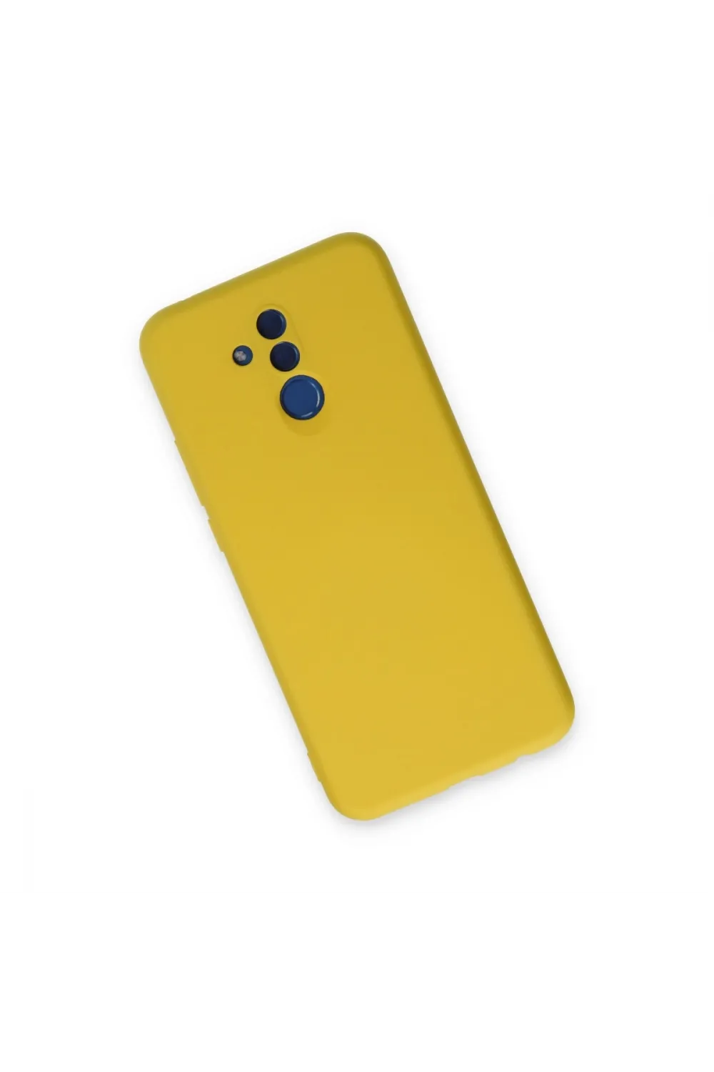 Huawei Mate 20 Lite Kılıf Nano İçi Kadife Silikon - Sarı