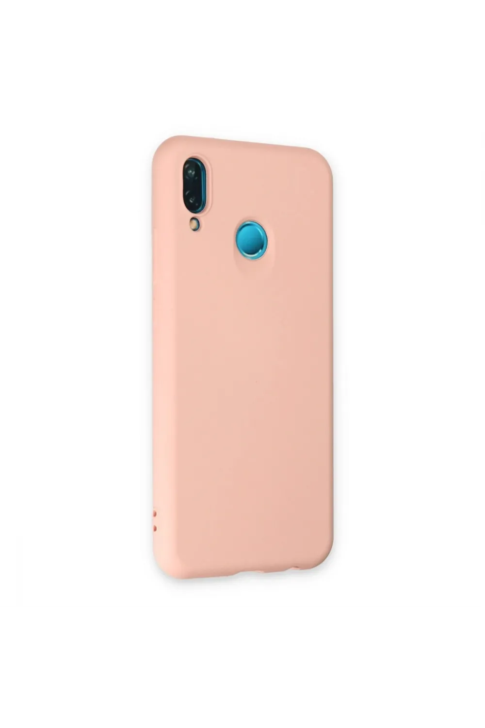 Huawei P20 Lite Kılıf Nano İçi Kadife Silikon - Pudra