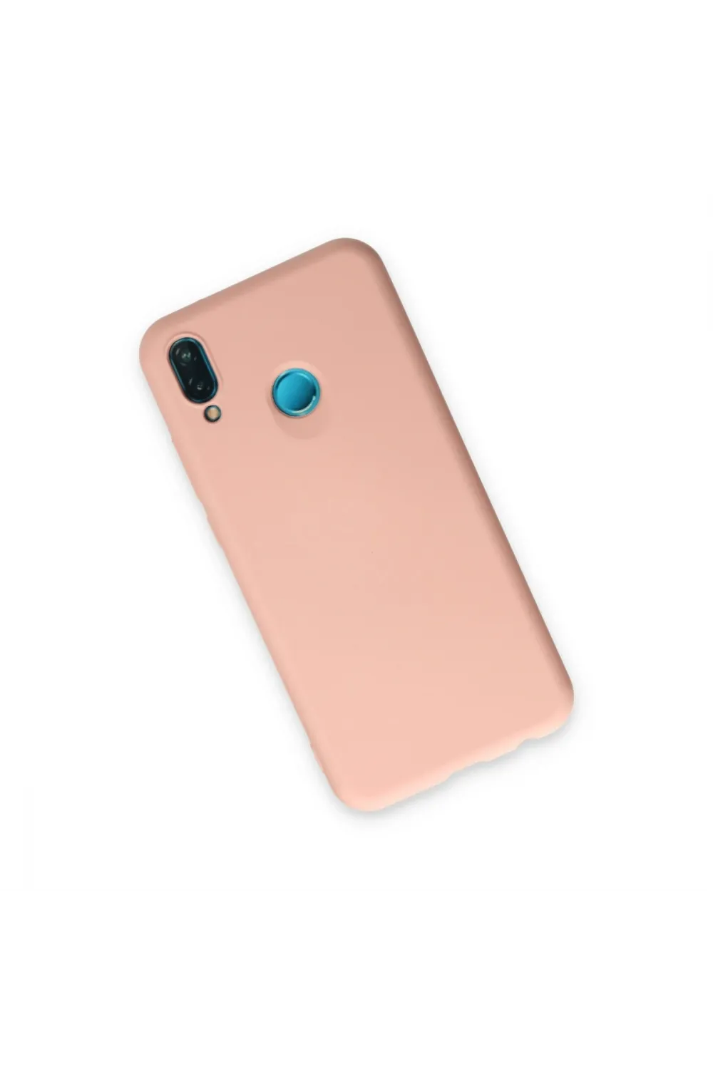 Huawei P20 Lite Kılıf Nano İçi Kadife Silikon - Pudra