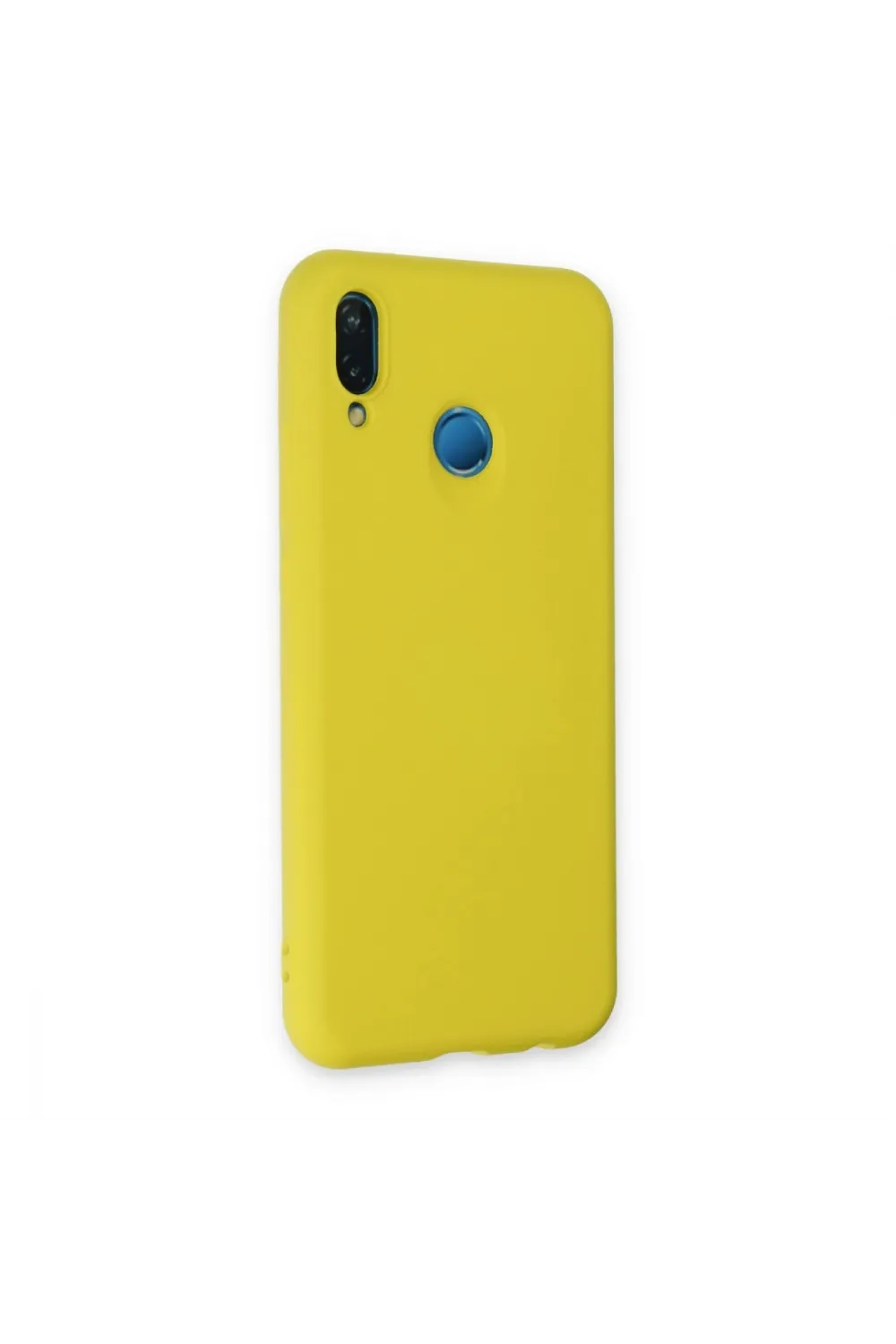 Huawei P20 Lite Kılıf Nano İçi Kadife Silikon - Sarı