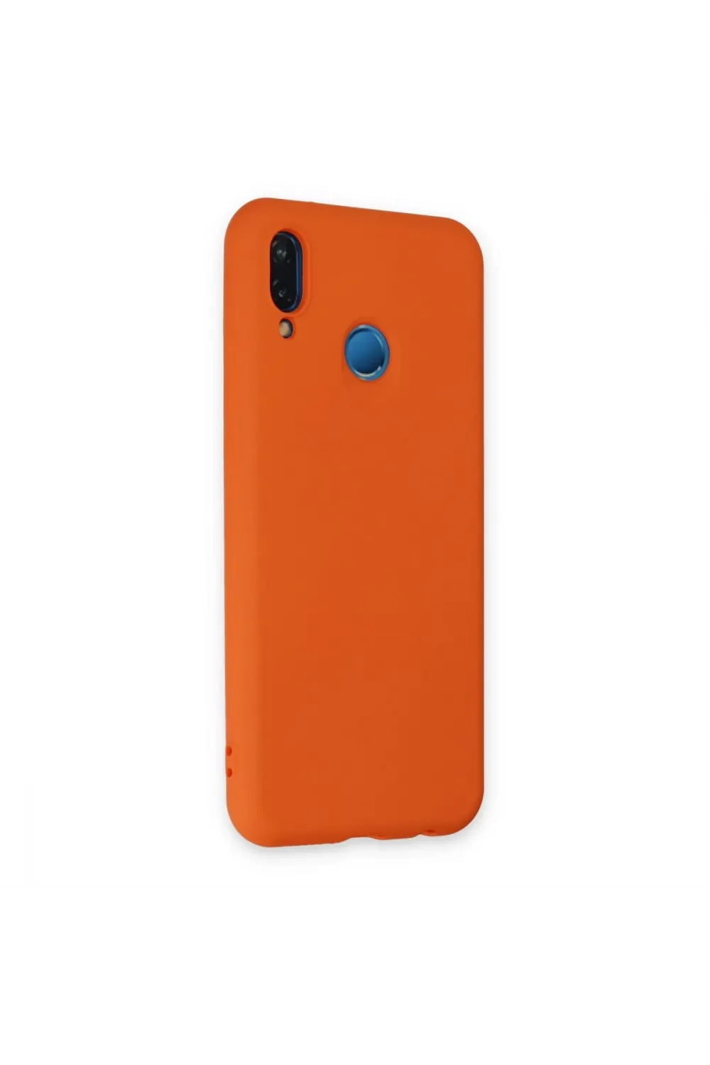Huawei P20 Lite Kılıf Nano İçi Kadife Silikon - Turuncu