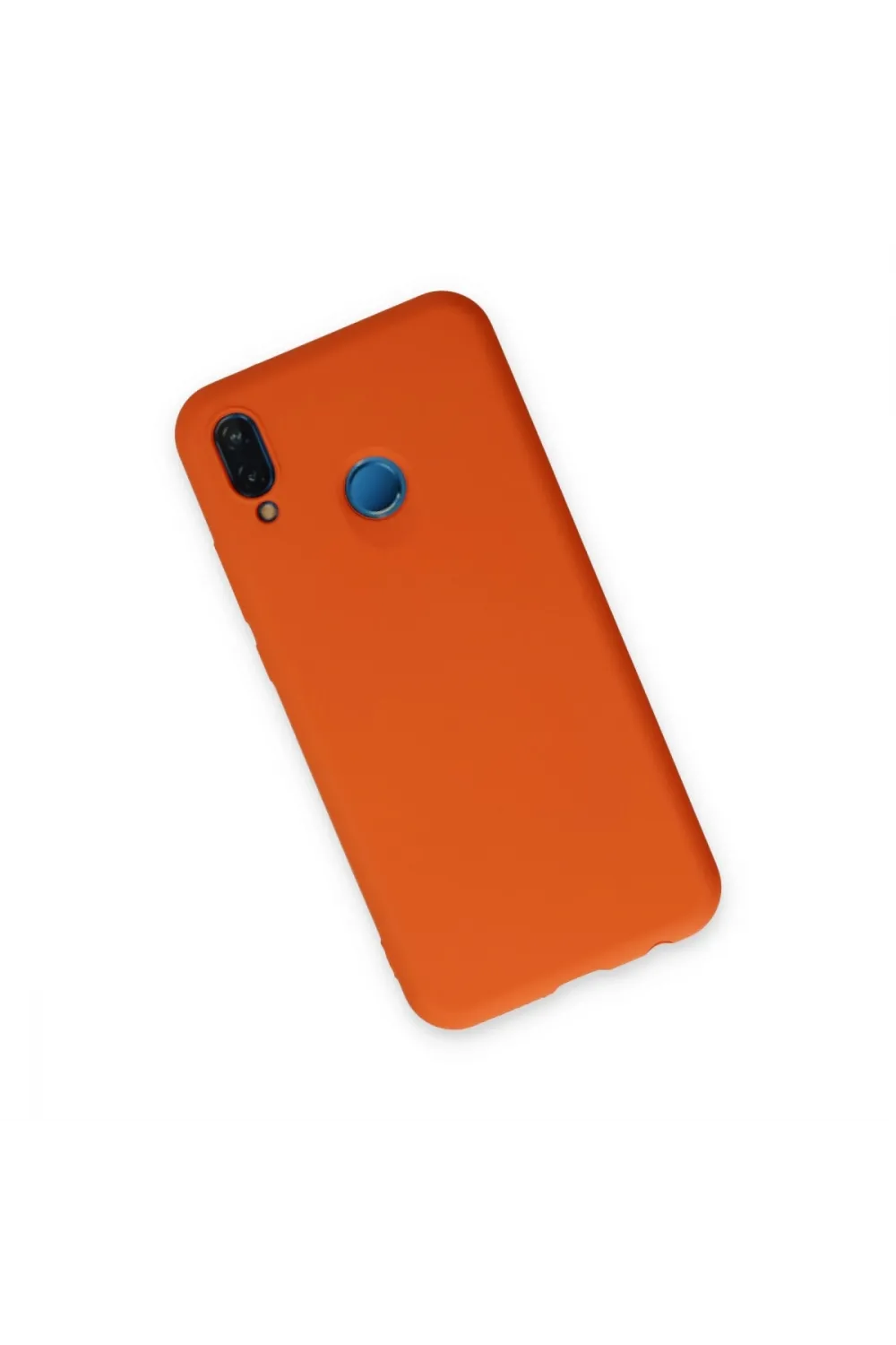 Huawei P20 Lite Kılıf Nano İçi Kadife Silikon - Turuncu