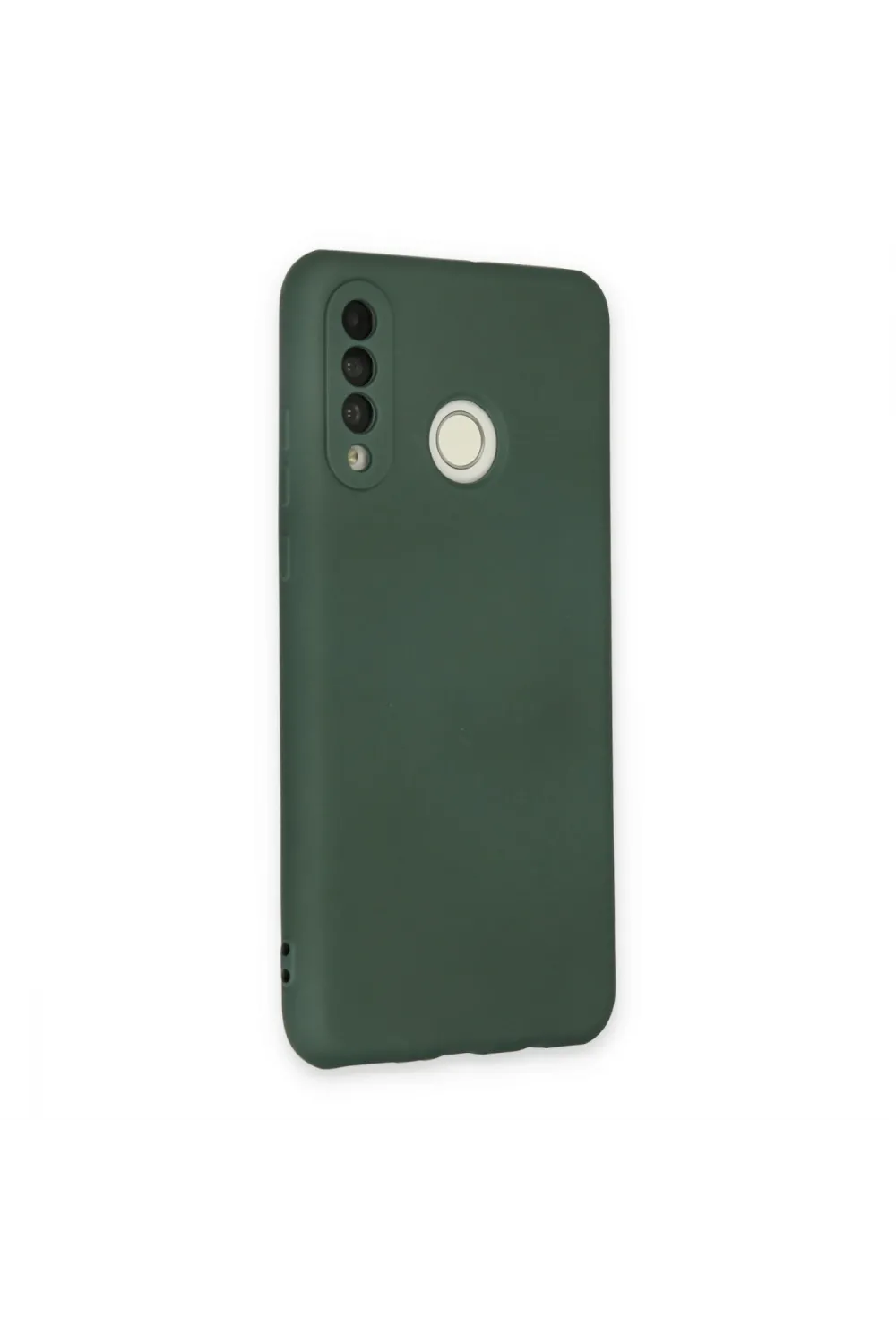 Huawei P30 Lite Kılıf Nano İçi Kadife Silikon - Koyu Yeşil