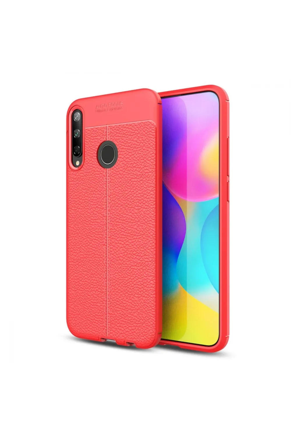 Huawei P40 Lite E Kılıf Auto Focus Kapak - Kırmızı