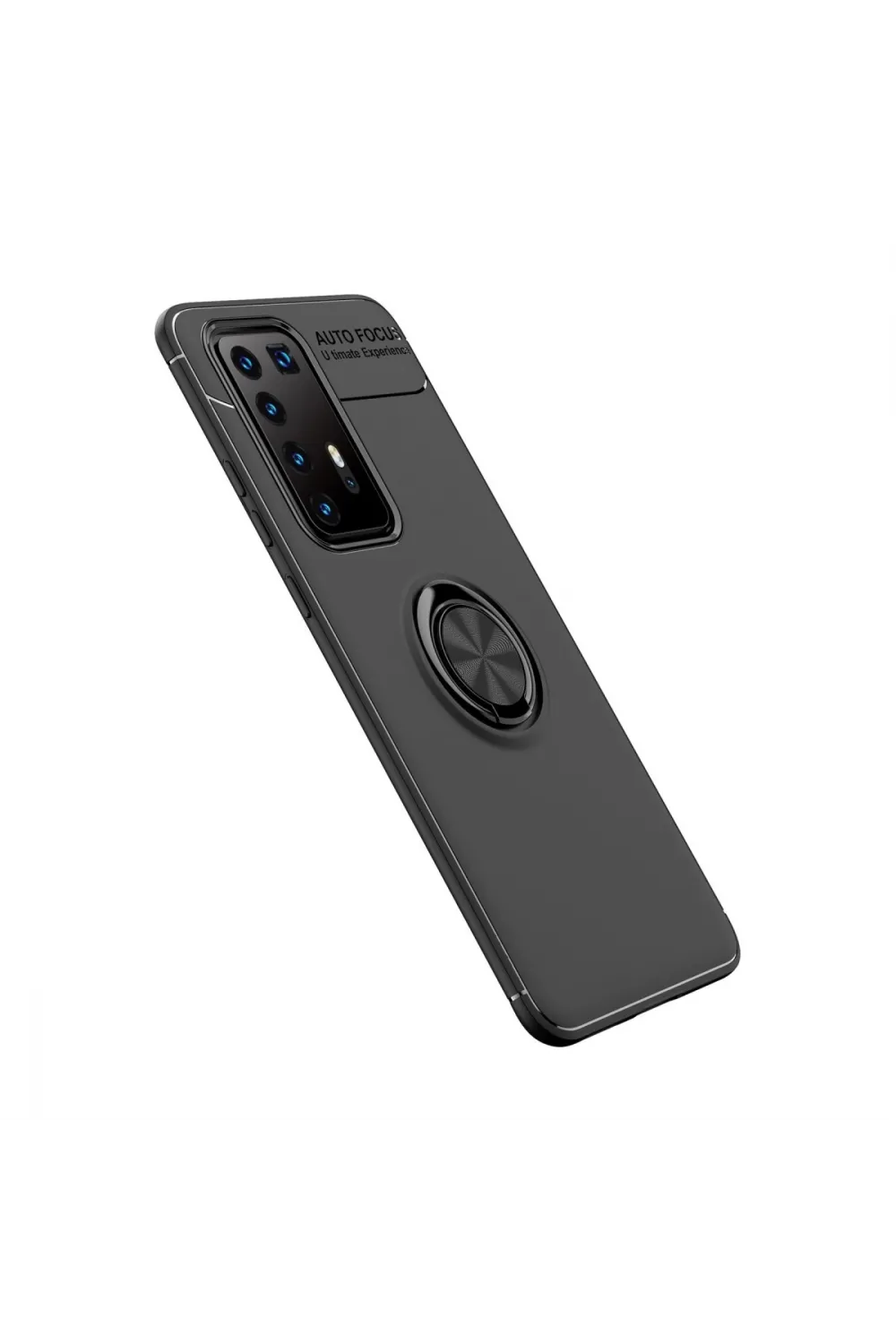 Huawei P40 Pro Kılıf Range Yüzüklü Silikon - Siyah